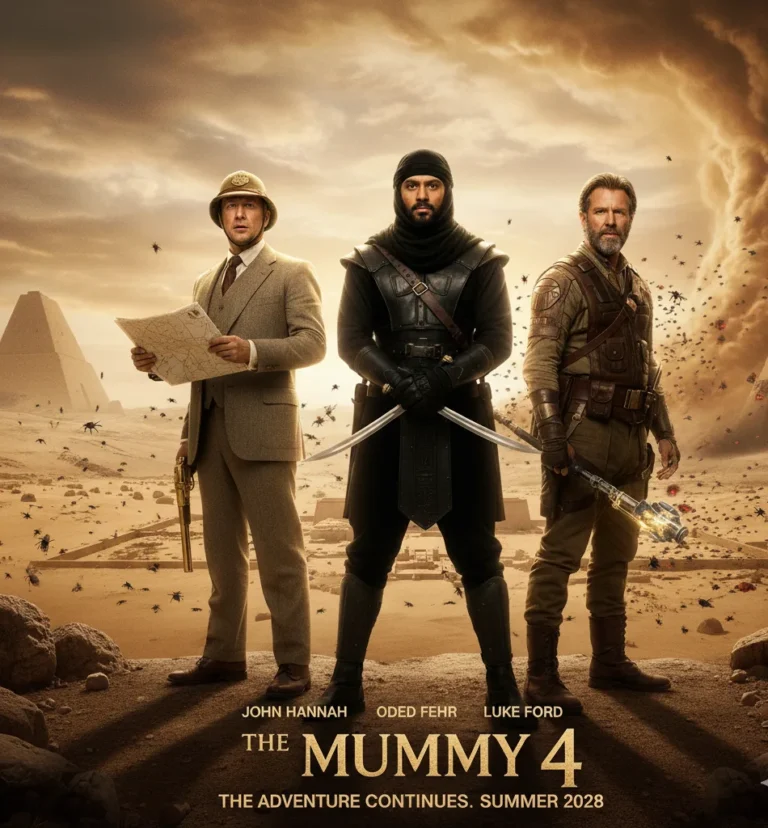 Mummy 4 cast : ohn Hannah as Jonathan Carnahan,Oded Fehr as Ardeth Bay,Luke Ford as Alex O'Connell