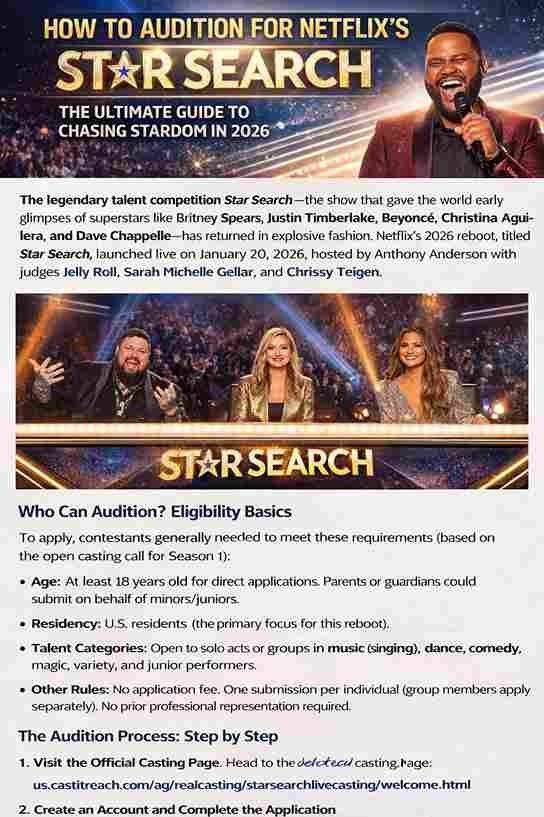 How to Audition for Netflix’s Star Search 2026: Step-by-Step Guide