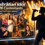 Australian Idol 2026 contestants performing on stage with judges Kyle Sandilands, Marcia Hines, and Amy Shark during auditions
